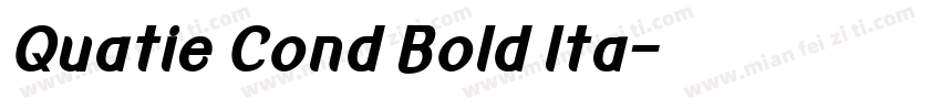 Quatie Cond Bold Ita字体转换